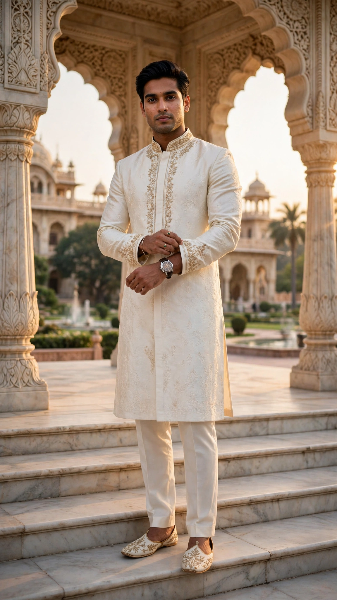 Example 1 — Palace की सीढ़ियों पर Nawab लुक
