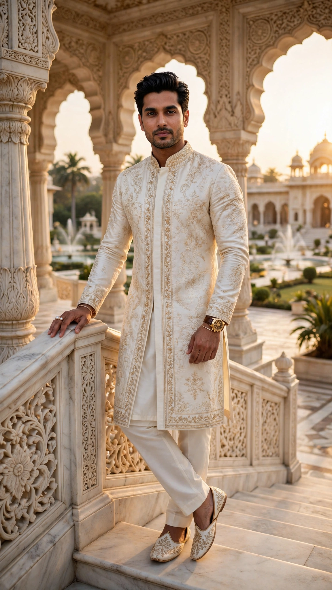 Example 3 — Marble Railing के साथ Nawab Style
