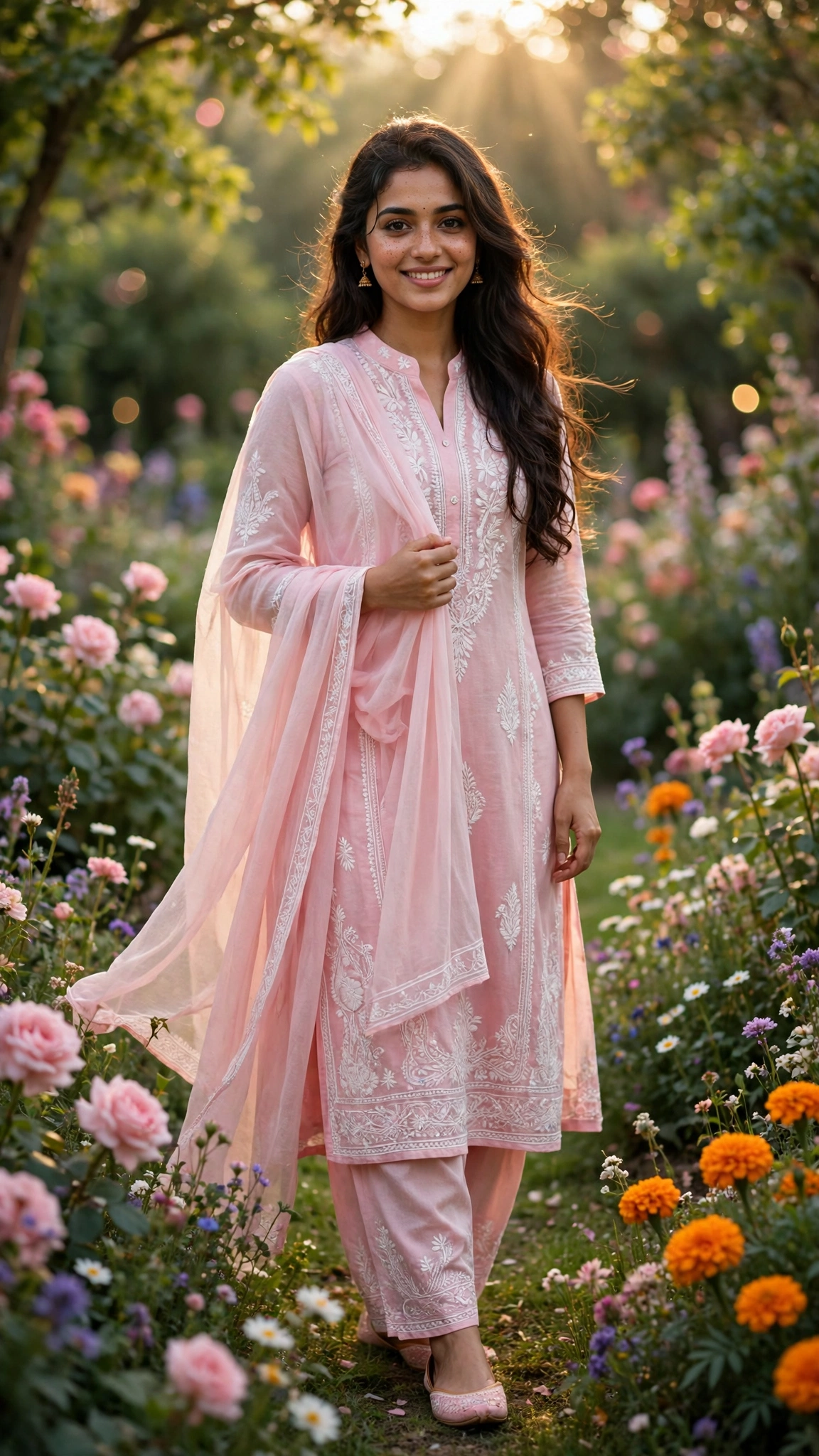 Example 2 — फूलों के बीच Dreamy लुक