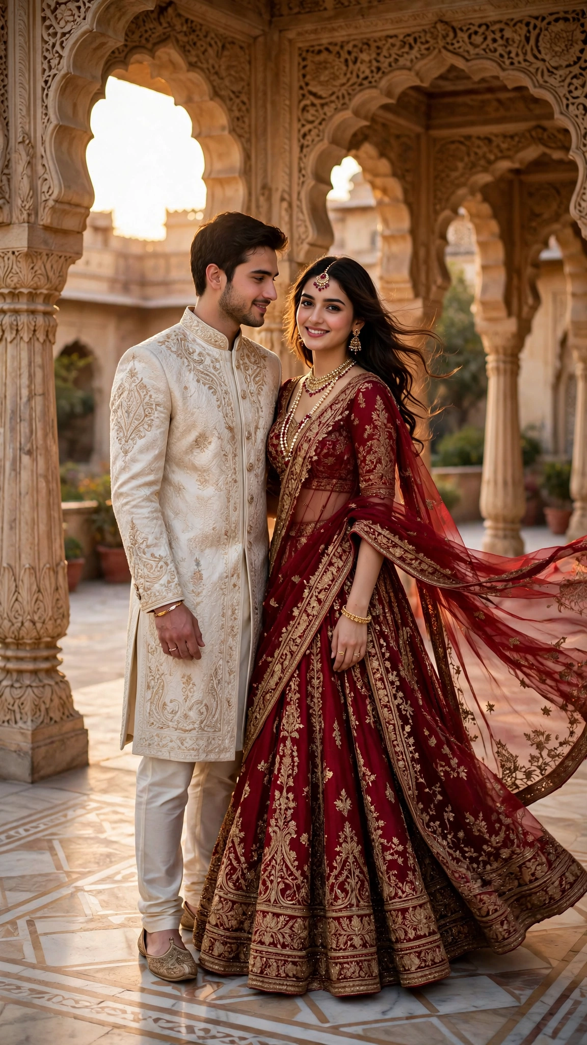 Example 1 — Palace Courtyard में Royal Couple