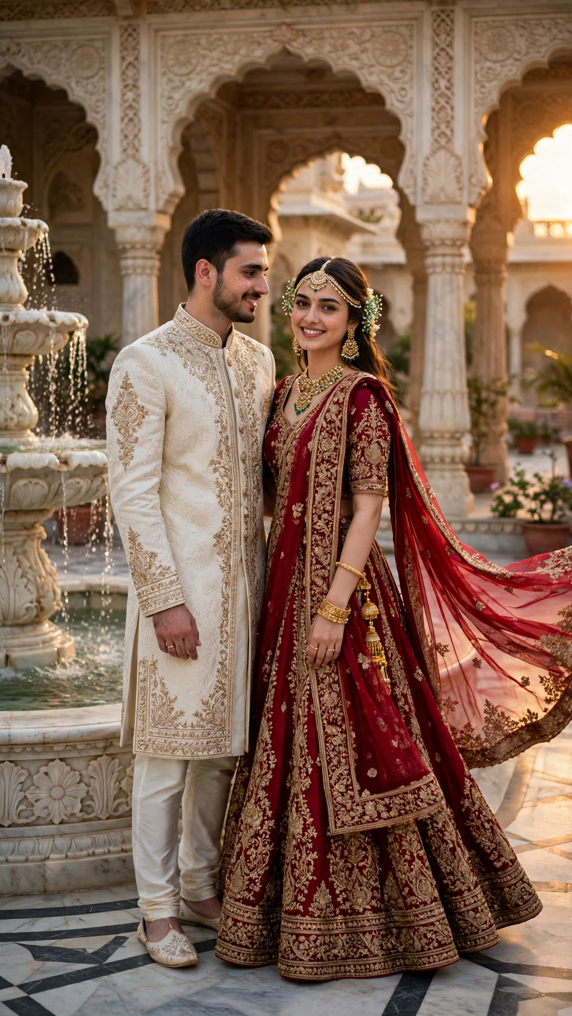 Example 4 — Marble Fountain के पास Royal Couple
